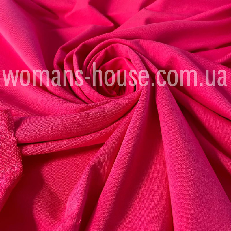 Двонитка трикотаж петля бавовняна 180 см Туреччина Малиновий, фото 1