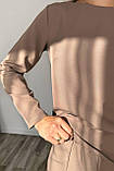 Кавовий жіночий костюм: кофта та звужені штани, фото 6