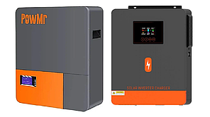 Комплект з Інверотора PowMr 48v 6.2kW POW-HVM6.2M-48V-N + PowMr 51.2V 200Ah 10KWh LiFePo4 Battery
