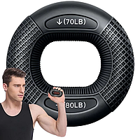 Кистевой эспандер кольцо с 2 ступенями нагрузки 70-80 LB, резиновый эспандер для рук VQ943