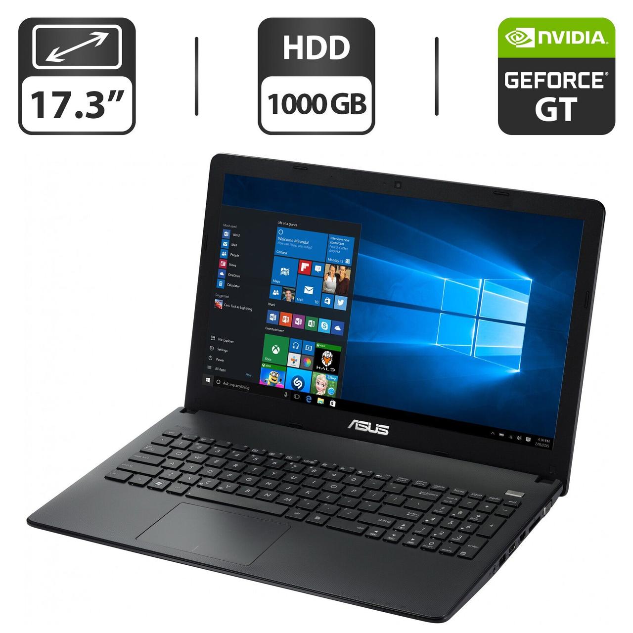 Ноутбук Б-клас Asus X75VB/ 17.3" 1600x900/ i5-3230M/ 8GB RAM/ 1000GB HDD/ GT 740M 2GB/ АКБ 0% заряд