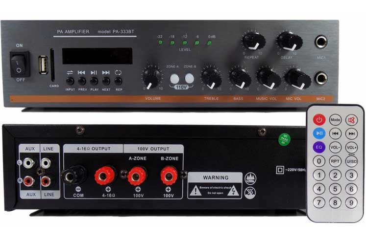 Підсилювач Su-Kam PA-333BT Bluetooth Караоке підсилювач потужності звуку ORG
