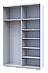 Шафа-купе двохдверна Doros G-Caiser 160х60х240 см Білий/Дуб евок (DRS-011022)+, фото 4
