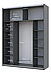Шафа-купе двохдверна Doros G-Caiser 180х60х240 см Графіт/2 Дзеркала (DRS-011029)+, фото 6