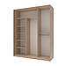Шафа-купе трьохдверна Doros Сіті Лайт 180х60х225 см Дуб сонома/2 Дзеркала (DRS-011084)+, фото 3