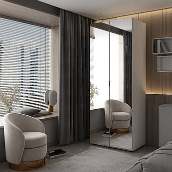 Комплект пеналів для одягу Doros Гелар (2 шт.) 78х49,5х203,4 см 2 Дзеркала/Білий (DRS-011123)+