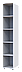 Пенал відкритий Doros Гелар 38,2х49,5х203,4 см Білий (DRS-011140)+, фото 3
