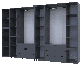 Комплект шаф для одягу Doros Гелар (3 шт.) 309,4х49,5х203,4 см Графіт (DRS-011163)+, фото 3