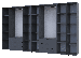 Комплект шаф для одягу Doros Гелар (3 шт.) 348,2х49,5х203,4 см Графіт (DRS-011165)+, фото 3