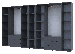 Комплект шаф для одягу Doros Гелар (3 шт.) 348,2х49,5х203,4 см Графіт (DRS-011165)+, фото 5
