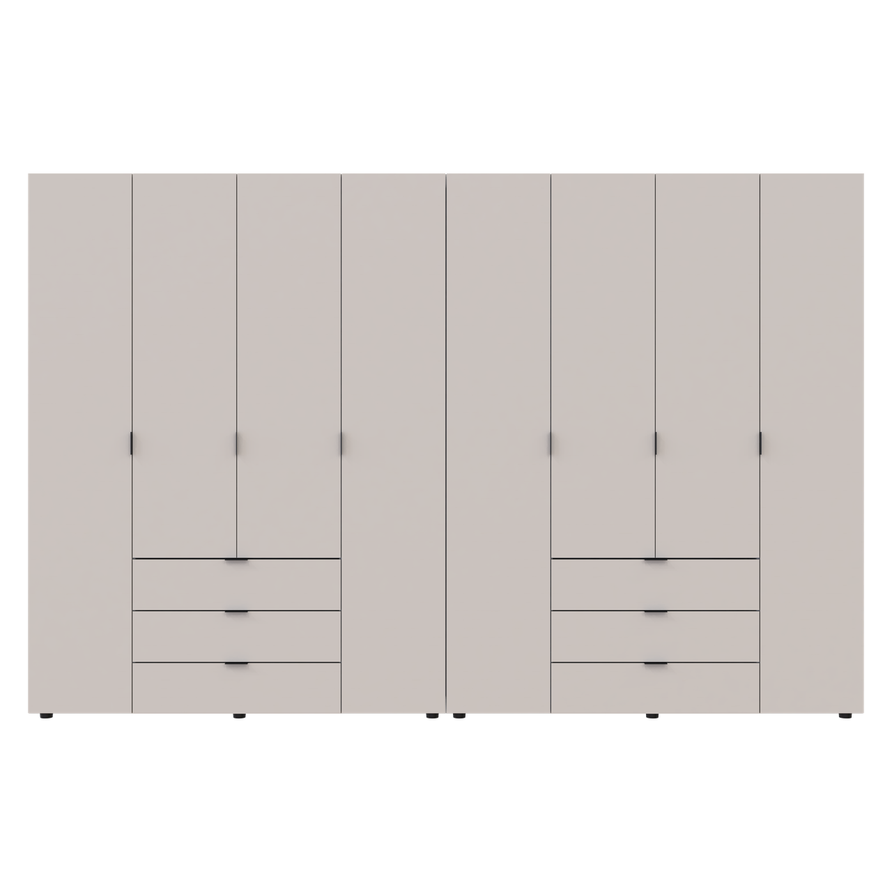 Комплект шаф для одягу Doros Гелар (2 шт.) 310х49,5х203,4 см Кашемір (DRS-011243)+