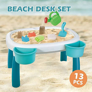 Столик-пісочниця дитяча пластикова з аксесуарами HG-1212