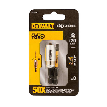 Набір біт і насадок DeWALT DT70537T, фото 1