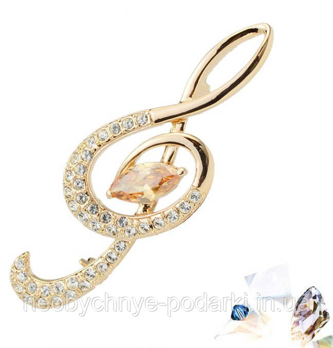 Брошка «Скрипковий ключ»