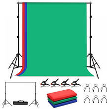 Фон Puluz Kit Green/Blue/Red 200x200 cm (PKT5204)