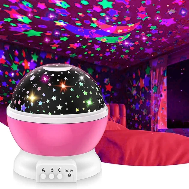 Нічник куля проектор зоряне небо Star Master Dream QDP01 Pink