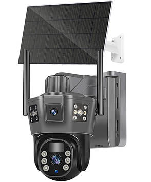 IP-камера TP18 4G 2.0 Мп із віддаленим доступом вулична із сонячною панеллю (v380)