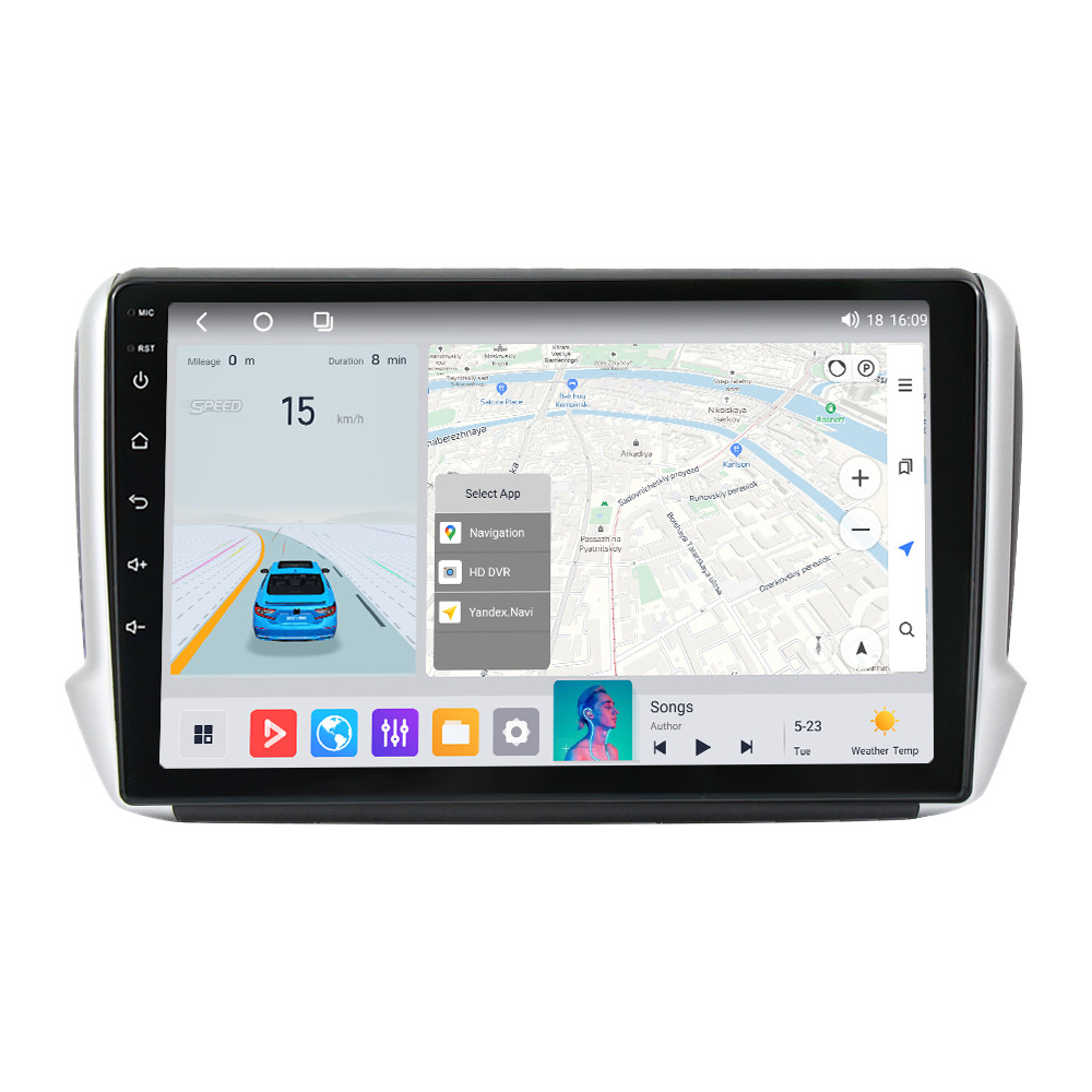 Штатная магнитола Mekede  MS Peugeot 2008  (2013-2019) QleD