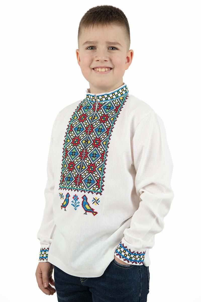 Дитячі вишиванки з льону з яскравою вишивкою, Дитячі шкільні сорочки вишиванки для хлопчика