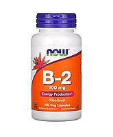 Вітамін B-2, 100 мг, N00w Foods 100 вегетаріанських капсул