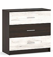 Комод 3Ш Араміс, Меблі Сервіс, Венге темний/Дуб крафт білий