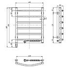 Сушарка для рушників Камелія 480х600 Sensor права з таймером, чорний муар, фото 5