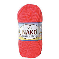Nako BAMBINO MARVEL (Бамбiно марвел) № 9044 / 5874 кораловий неон (Пряжа, нитки для в'язання)