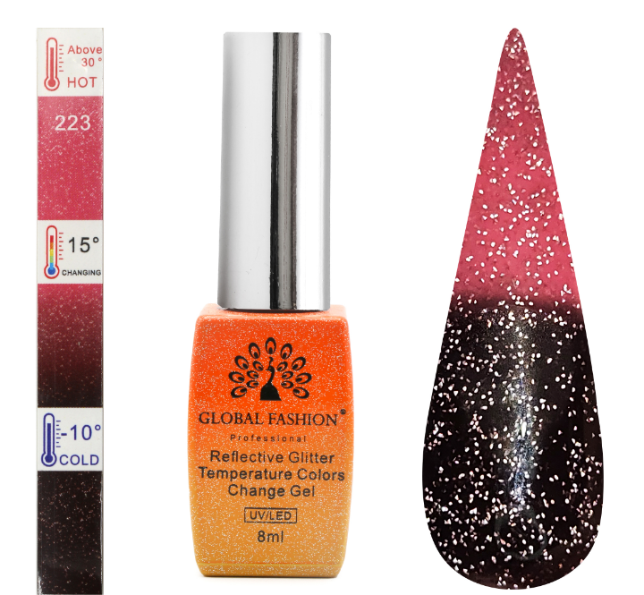 Гель лак Temperature Color Change Disco, Global Fashion 8 мл, 223