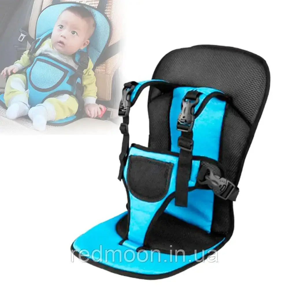Безкаркасне дитяче автокрісло Multi Function Car Cushion, Синій / Крісло автомобільне, фото 1