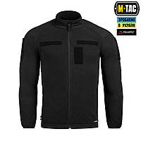 Куртка армейская M-Tac Combat Fleece Polartec Jacket Black,мужская флисовая полицейская черная кофта ЗСУ