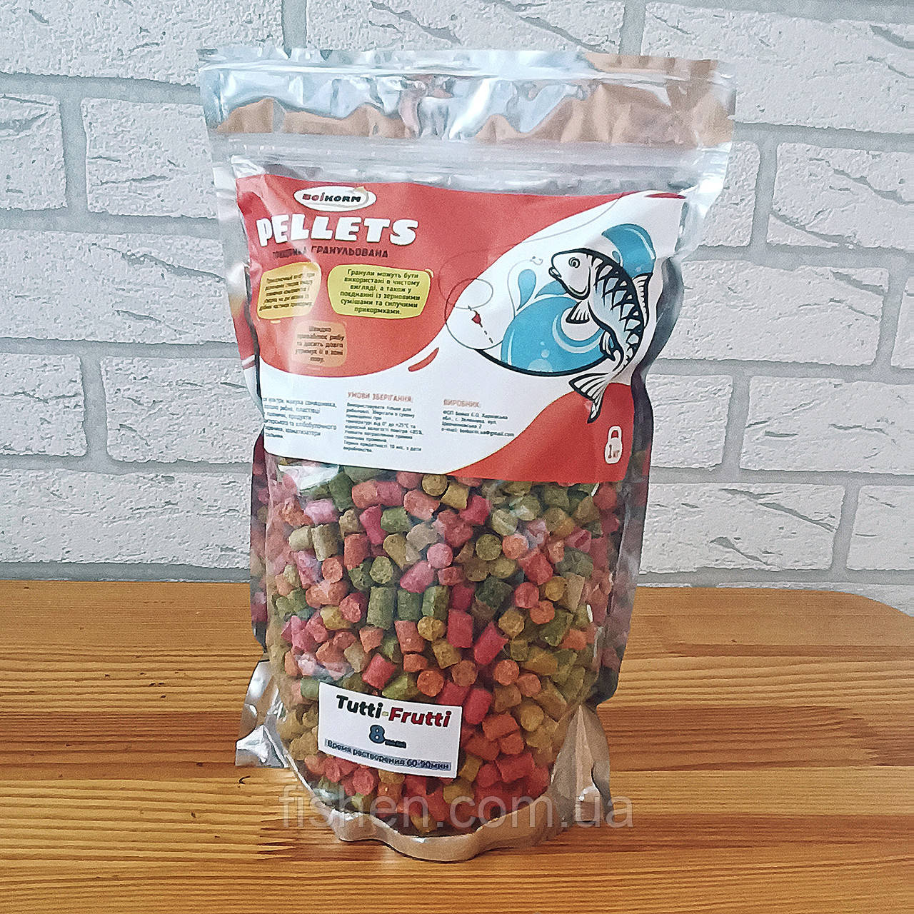 Прикормка "ПЕЛЛЕТС" (Tutti - Frutti) , гранула 8 мм. , вага 1 кг