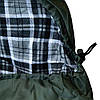 Спальний мішок-ковдра з капюшоном Tramp Ember Plus XXL. Олива. 190х90см. -5/+10 °C. Левій. Кемпінговий спальник, фото 6