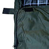 Спальний мішок-ковдра з капюшоном Tramp Ember Plus XXL. Олива. 190х90см. -5/+10 °C. Левій. Кемпінговий спальник, фото 7