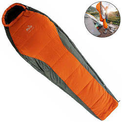 Спальний мішок кокон Tramp Fjord Regular. Оранж. 200х80/50 см. -20/+0 °C. Правий. Кемпінговий спальник