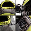 Спальний мішок-кокон Tramp Arctic Long. Зелений. 225х80/55см. -30/-10°C. Левий. Кемпінговий спальник, фото 5