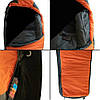 Спальний мішок-кокон Tramp Arctic Long. Оранж. 225х80/55см. -30/-10°C. Левий. Кемпінговий спальник, фото 6