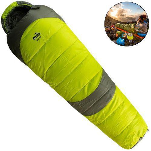Спальний мішок-кокон Tramp Rover Regular. Зелений. 220х80/55 см. -25/-5 °C. Левій. Кемпінговий спальник, фото 1