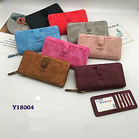 Гаманець жіночий 18004 замшевий, асортимент