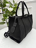 Сумка жіноча THE jacquard medium TOTE BAG текстиль чорний, фото 7