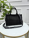 Сумка жіноча THE jacquard medium TOTE BAG текстиль чорний, фото 5
