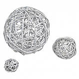 Куля Yes Fun ротанговий срібний d-3см код: 973310, фото 2