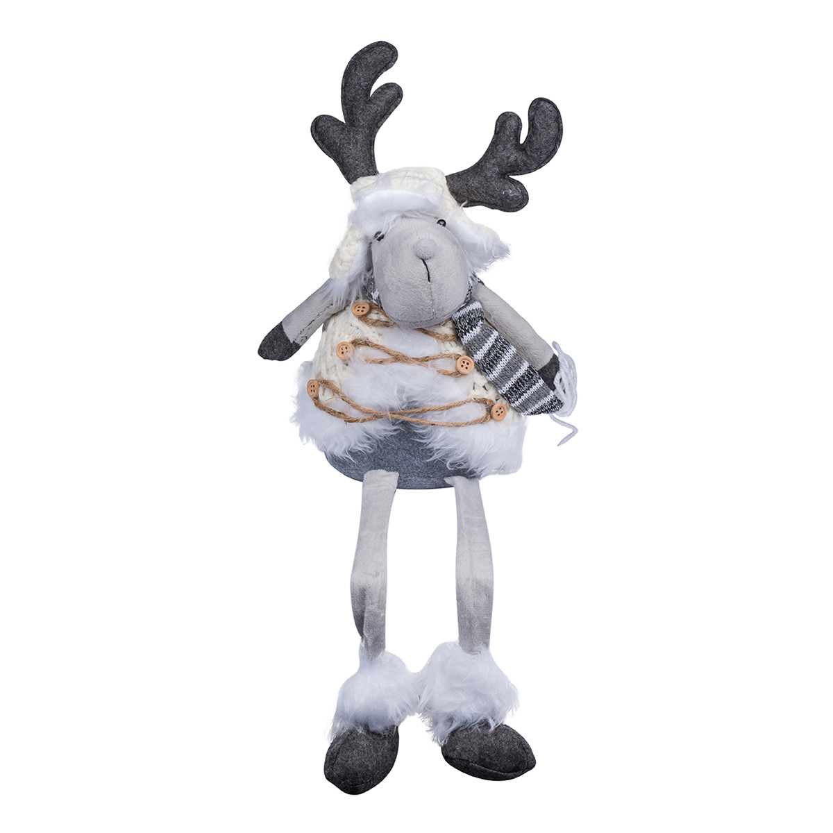 Олень новорічний №2 Yes Fun 20х12х54 см білого кольору код: 973611, фото 1