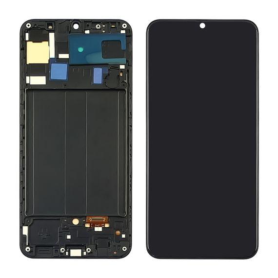 Дисплей для Samsung A305 Galaxy A30 з сенсорним склом в рамці (Чорний) OLED, фото 1