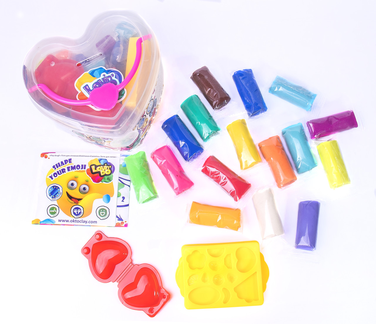 Набір тіста для ліплення Скринька Сердечко 14*8*14см TM LovinDo, фото 1