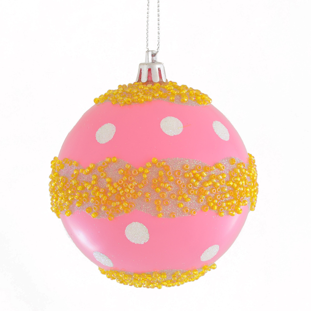 Куля Yes Fun рожевий з кольоровим бісером d-8 см код: 972838, фото 1