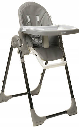 Дитячий стільчик для годування 4BABY 109 x 53 x 67 cm DECCO Grey, фото 1