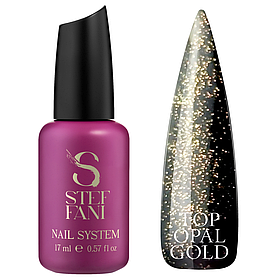 Декоративний топ для нігтів Steffani Top Opal Gold, 17 мл