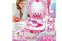 Туалетний столик для дівчаток 661-125 на батарейках з підсвіткою феном гребінцем та аксесуарами, фото 7