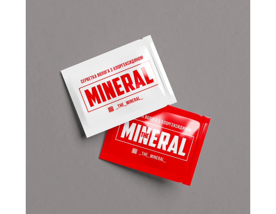 Серветка для догляду за татуажем з хлоргексидином The Mineral, 1 шт