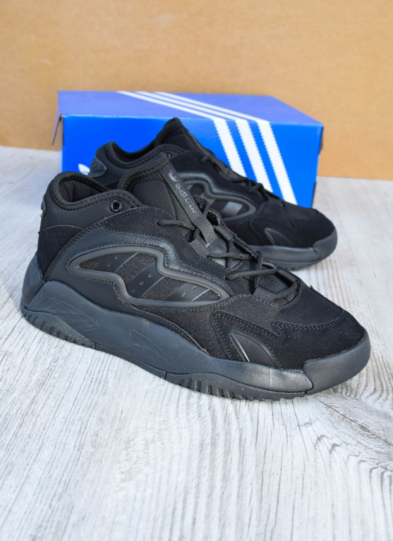Чоловічі кросівки Adidas Streetball Black взуття Адідас Стрітбол чорні молодіжні осінь весна